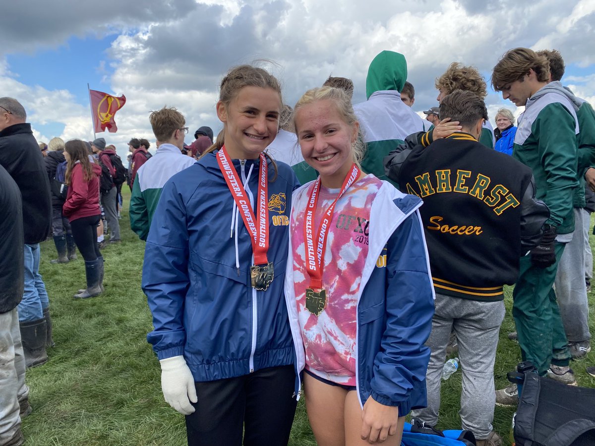 OFBulldogsXC1's tweet photo. They did it again!  1st and 2nd in the ⁦@Ohio_SWC⁩ for the third year in a row! Congratulations to our Bulldogs Katie and Lillie. https://t.co/eomjoOvsB1