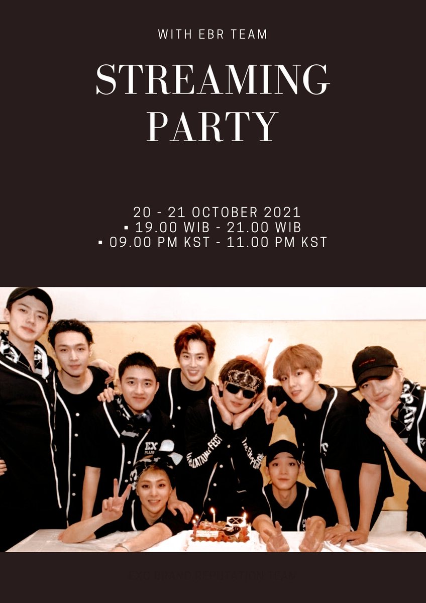 Lalaaaa_19's tweet photo. hello EXOL! EBR team is back again, kami mengadakan streaming party tanggal 20-21 Oktober 2021.

Playlist:
20 Oct https://t.co/S78b6nAc4m
21 Oct https://t.co/CNHOsPaf32
Manual Search: Bisa dilihat diposter

Tag: #DONT_FIGHT_THE_FEELING #EXO #EXOLSTREAMINGPARTY #엑소 @weareoneEXO https://t.co/2gh1Dv0yZD