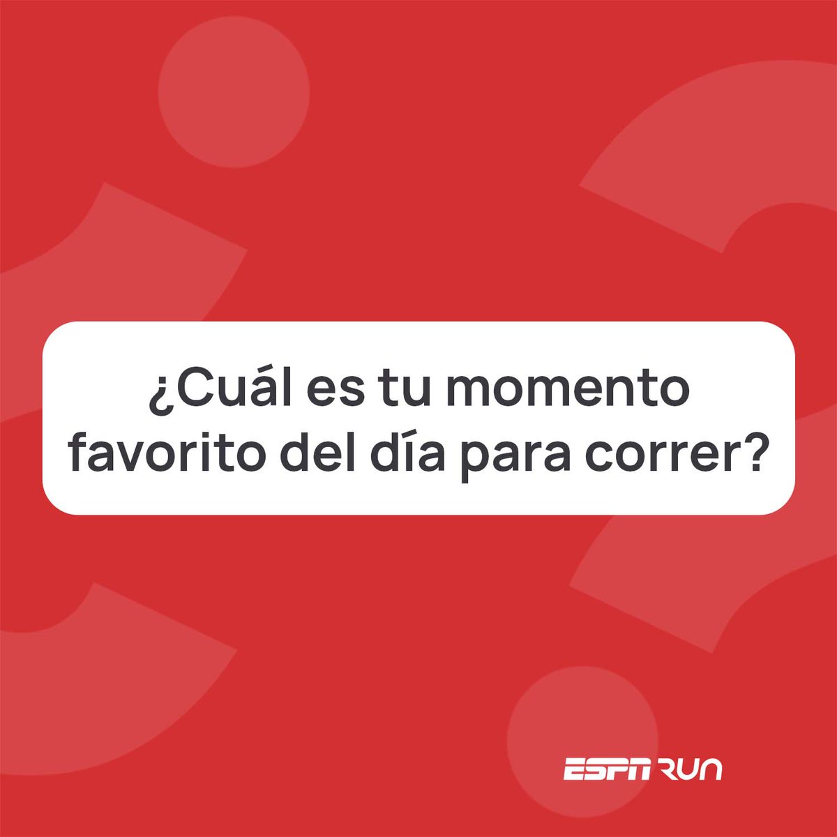 ESPNRun's tweet photo. ¿Prefieres correr de día o por la noche? ¡Cuéntanos! 👇

#PreguntaESPNRun https://t.co/lKwJnNAcu4