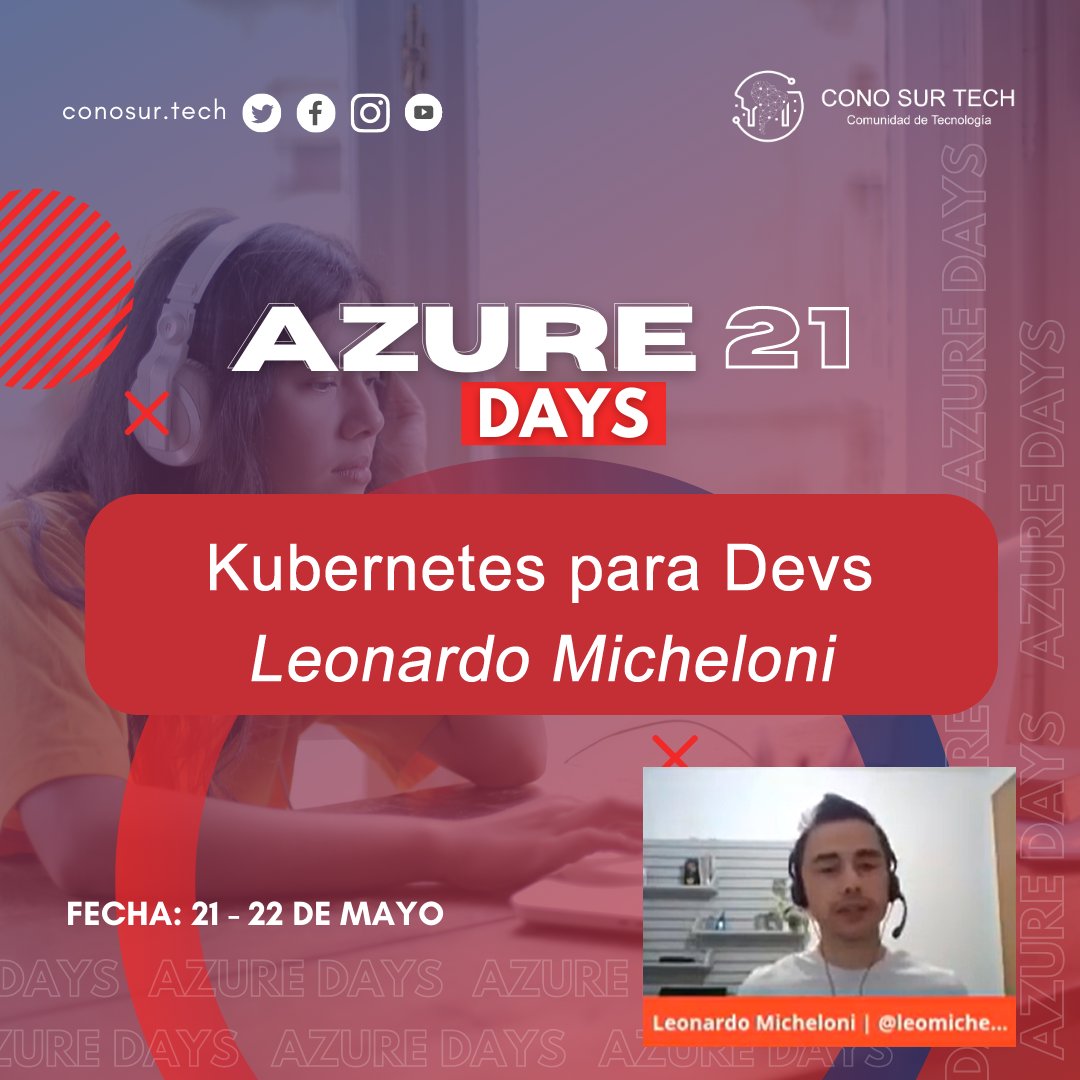 conosurtech's tweet photo. 🚧 ¿Eres #Dev? Entonces DEBES ver esta charla. Aprende #Kubernetes desde el punto de vista del desarrollador 👉 https://t.co/dGOVNr7Kfb
.
Gracias @leomicheloni !
.
#ConoSurTech #AzureDays #Azure #Talk #Comunidad #Dockerizacion #Docker #Containers #Dev #Developer #Developers https://t.co/jF9M5Bem4c