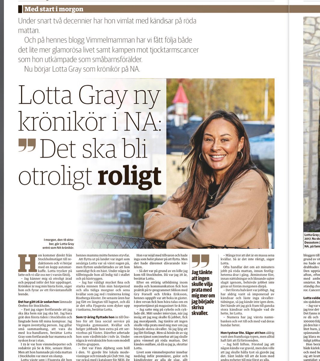 lottagray's tweet photo. När frilansandet funkar. Tack @NApunktSE för förtroendet. https://t.co/0aEOY85yP1
