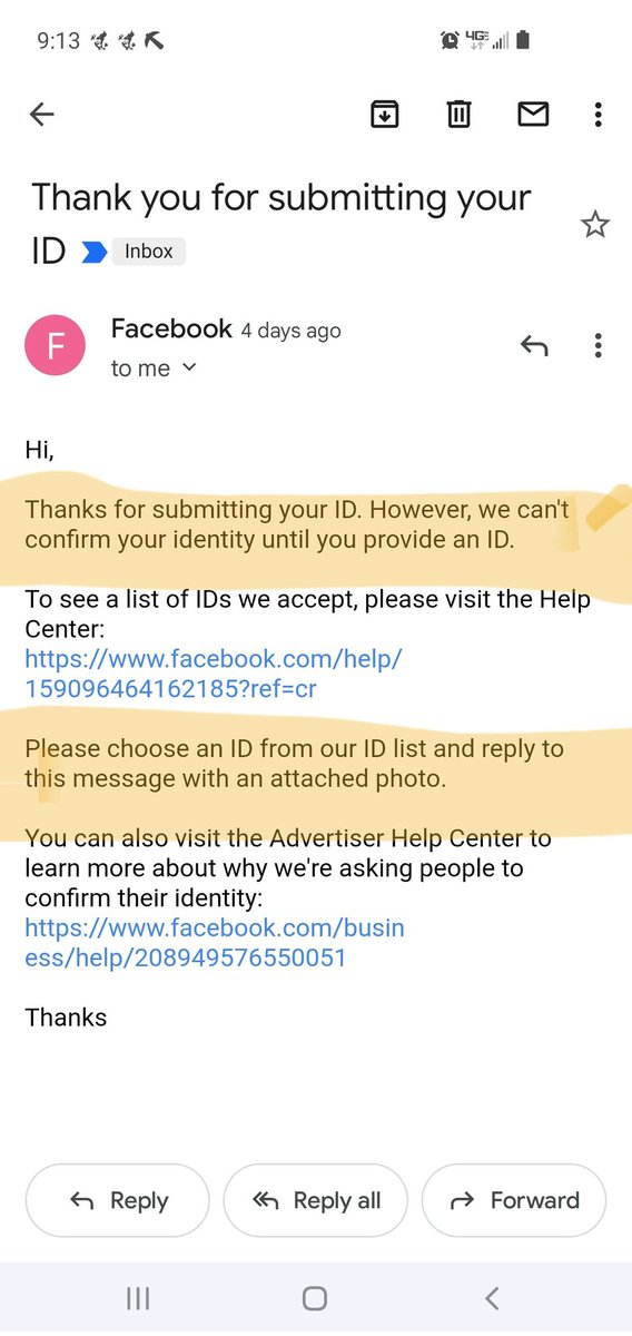 princejtj's tweet photo. @facebookapp @fbsecurity 
YOU ALL STILL DONT HELP THE PEOPLE THAT HAVE BEEN HACKED AND LOCKED OUT OF THEIR ACCOUNT.
I have submitted my ID credit cards  birth certificate health insurance cards all ACCEPTED forms of identification yet I'm still locked out. https://t.co/7sjkTivtVH
