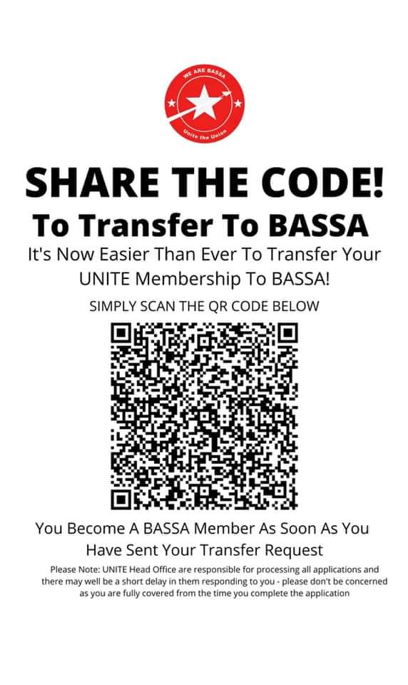 doloreselee's tweet photo. π±You can now transfer your Unite membership to BASSA, access our contact details and download our HCC BASSA and BA Agreement using these codes β€π€π€
@BASSA_2000
#ShareTheCode https://t.co/9INmX3OMnM