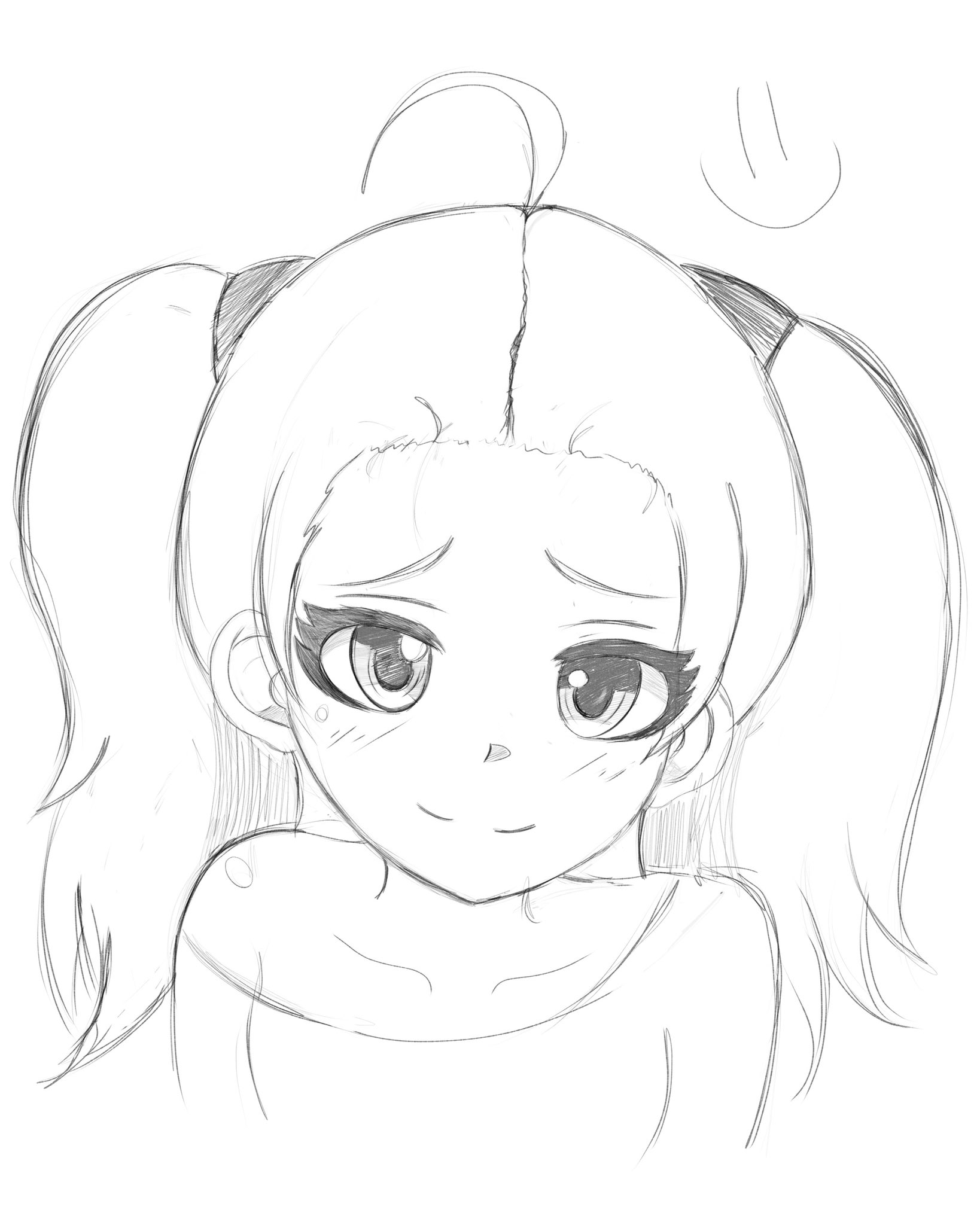 Kawaii Anime Pigtails (White 2)