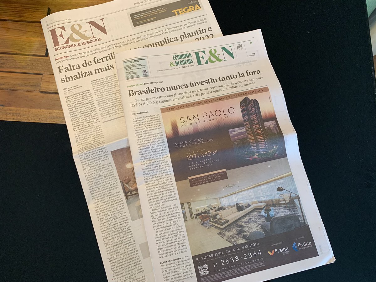 filipeserrano's tweet photo. O novo @Estadao está mais moderno e agradável de ler! Muito orgulho de fazer parte dessa transformação do jornal — e o novo formato do impresso é apenas uma parte —, junto da equipe brilhante do @EstadaoEconomia. #novoestadaoimpresso https://t.co/gspIjnSN08