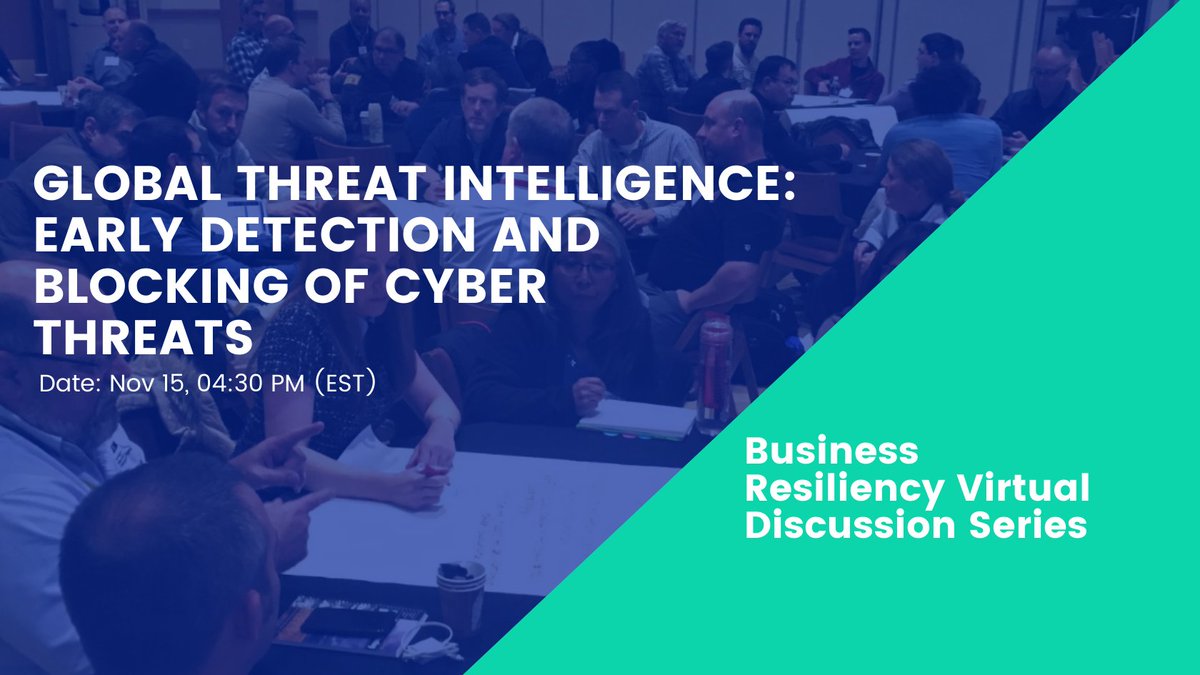 ahcusa's tweet image. [NEW] Global Threat Intelligence: Early Detection and Blocking of Cyber Threats - Date: Nov 15, 04:30 PM (EST)

📍 Register ➡️ resilienceexch.org/registration-1

● Clayton Bench, CEO, Reprivata
● Stuart Vance, Reprivata

During this webinar, you'll learn about Global Threat Intelligence.