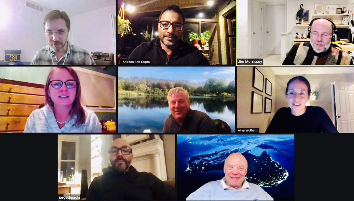 JishnuSenGupta's tweet photo. Always a good time on our #FridayHuddle! Especially when @MedcalfRobert shows up flying in space over Australia and @mitoshawndria shows up sitting in a pond 😁
@Clot1 @JHMorrissey @MaryCushmanMD @aswolberg @DipaolaJorge 🍻🎃 https://t.co/96u9EMt7As