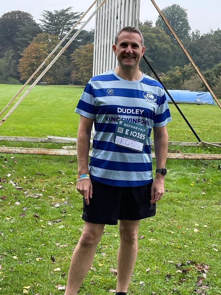 #OxfordHalfMarathon congratulations rob ,looking good in the hoops .
