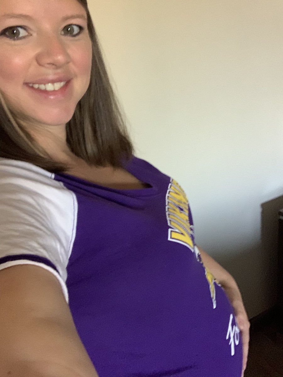 hasmith22's tweet photo. Getting ready to take this girl to her first Vikings game!! #skol #Vikings #bellybump https://t.co/WG95O4TeNw