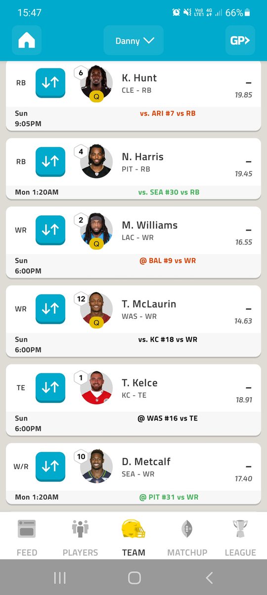 danny_thompson2's tweet photo. @NFLFantasy With all the Questionables any ideas who to swap in/out? https://t.co/4Oq7vjkBRH