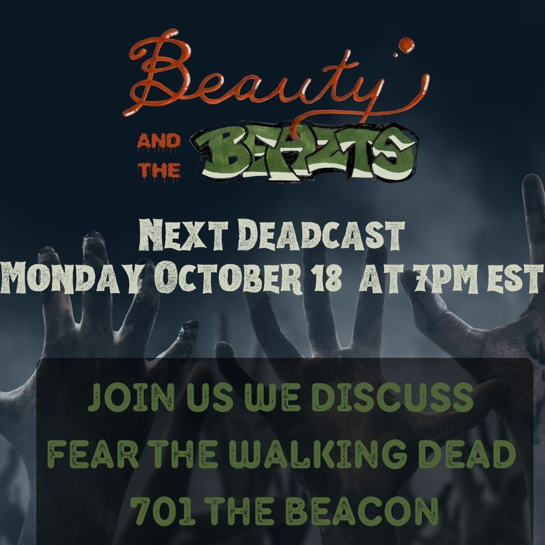BeautyNBeazts's tweet photo. Next podcast October 18, 7pm EST Join us in the chat as we breakdown #FearTWD The Beacon.
#TWDU #DeadCast #Podcast #TWDFamily
https://t.co/s0b1IeEKQL https://t.co/miYQwHp92t