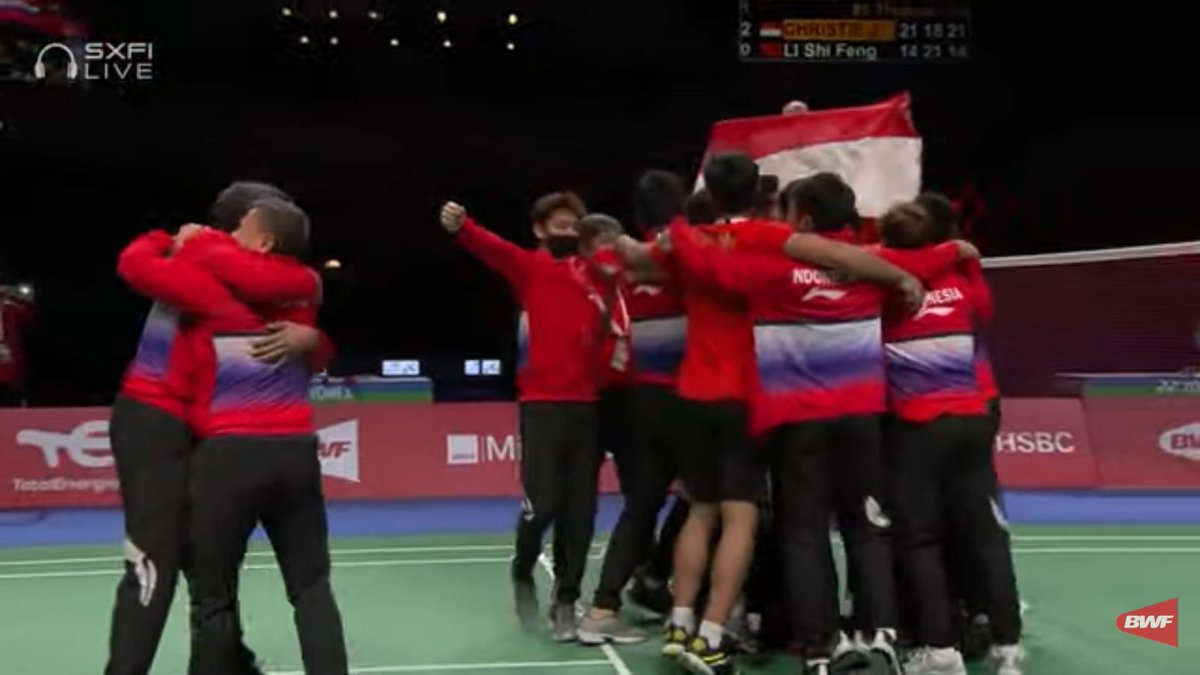 Indonesia: JUARA DUNIA

14-time Thomas Cup winner

WE ARE THE CHAMPIONS

#ThomasCup2020