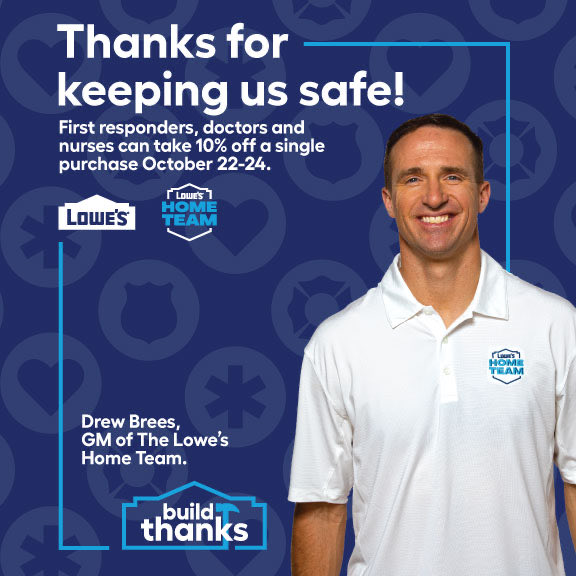 Drew Brees on Twitter "I’m working with Lowes to BuildThanks for