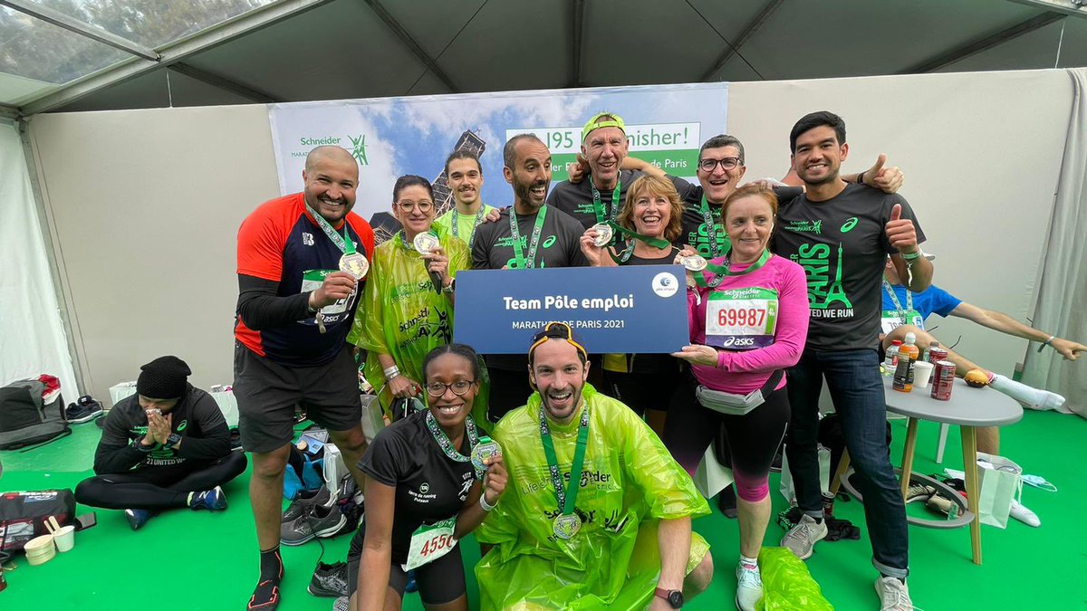 Bravo 👏🏻 aux 150 collaborateurs de @pole_emploi qui ont participé au #ParisMarathon 🏃‍♀️ 🏃‍♂️ Le sport comme élément fédérateur et de dépassement de soi. Fière de leur engagement !