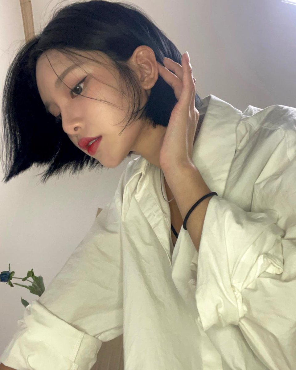 yoonafiles's tweet photo. bellatagram update
(@/negabaroyoona)

Everyone, 'short hair'!!!!
 Tassel cut and black dye are fantastic partners ㅜㅜ
 Cut and dyed by me
 This is the work of Deputy Director of 'Hongji' at Alu Cheongdam ✨
 (+)

#엘리스 #벨라 #최윤아 ♡ #ELRIS #BELLA https://t.co/3G7ci4jGNq