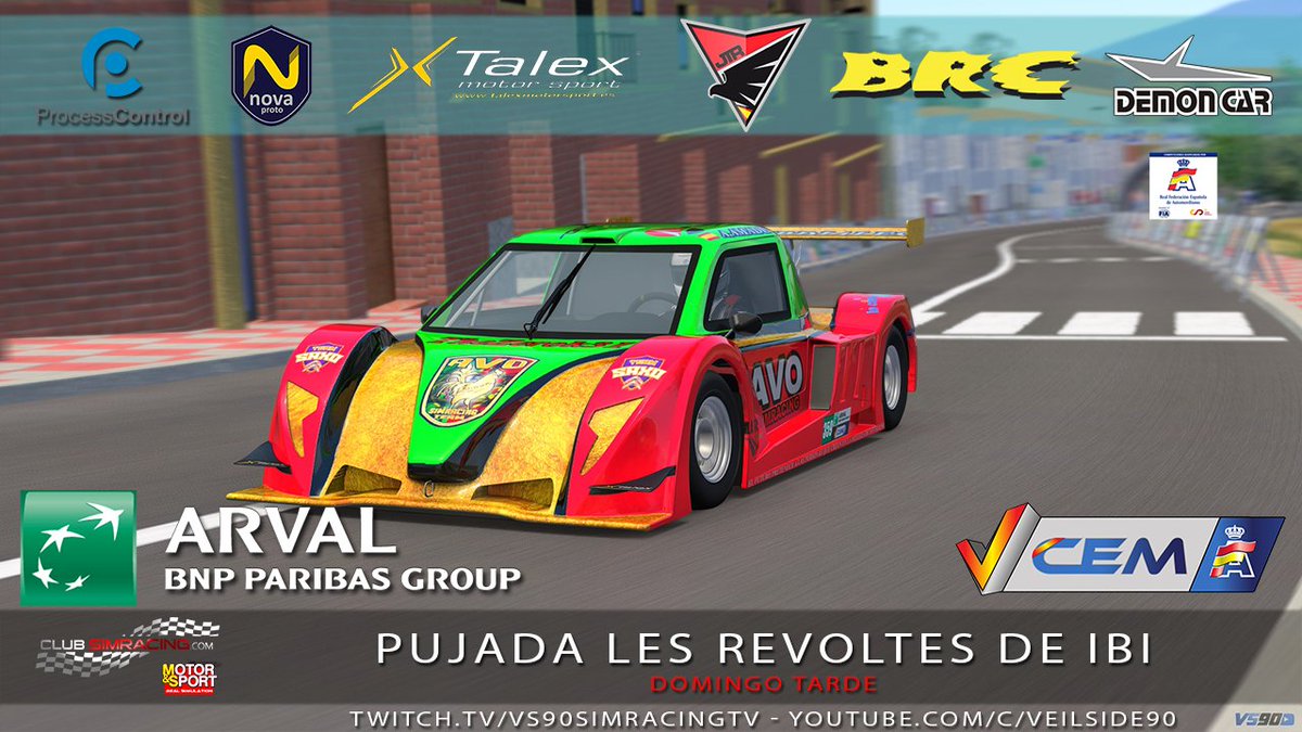 club_simracing's tweet photo. 🏁FINALIZA EL #EV8 DEL #CEMVIRTUAL

Finaliza la pujada Les Revoltes de Ibi, #Evento8 del #CEMVirtual con las sesiones de domingo tarde

En directo a partir de las 17:10 en Twitch: https://t.co/dY1J0G4CzQ https://t.co/snNyL9hu9B