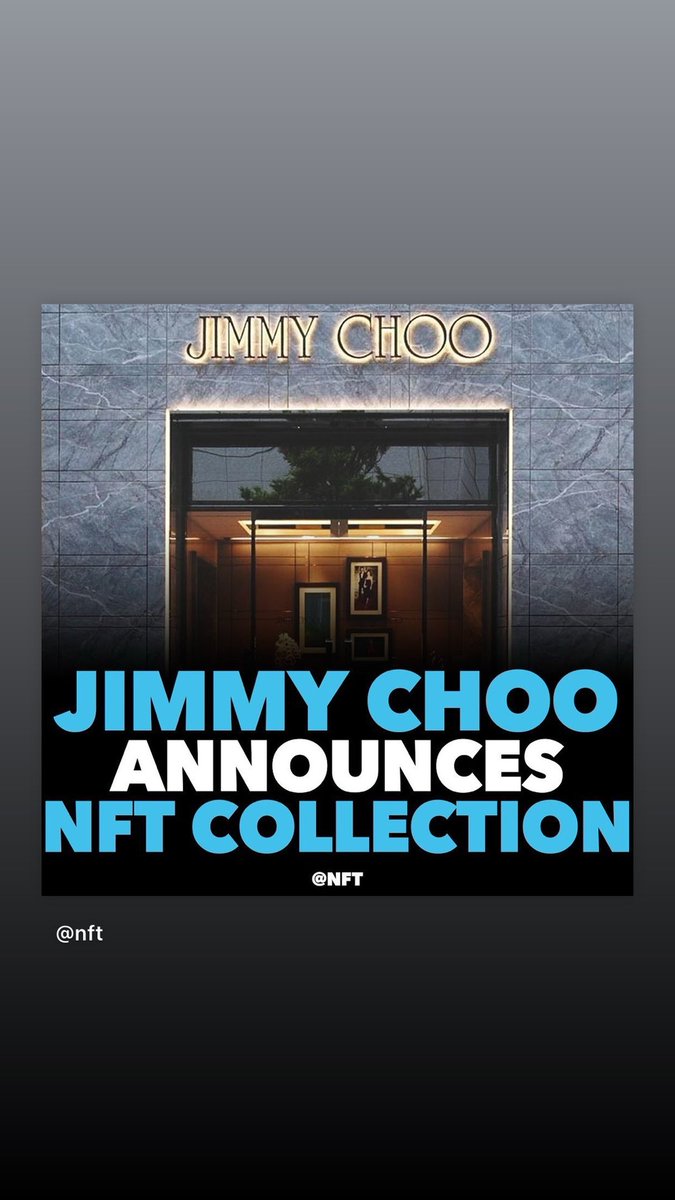 CryptoBang10's tweet photo. Credit: @NFT
#jimmychoo #jimmychooshoes #jimmychooboots #jimmychoosunglasses #jimmychooheels #jimmychooperfume #jimmychooeyewear #jimmychoos #jimmychoobag #jimmychoothailand #jimmychoohandbag #nft #nftfashion #nftcommunity #nftdrop #nftcollection #nftmagazine #nftnews https://t.co/zAPCYTVyO5