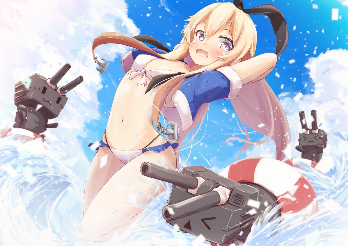 プリンツ・オイゲン(艦これ) 「#絵柄が好みって人がいればいいなぁ 
せっかくなので再掲失礼します。いればいいな」|ヨミツナのイラスト