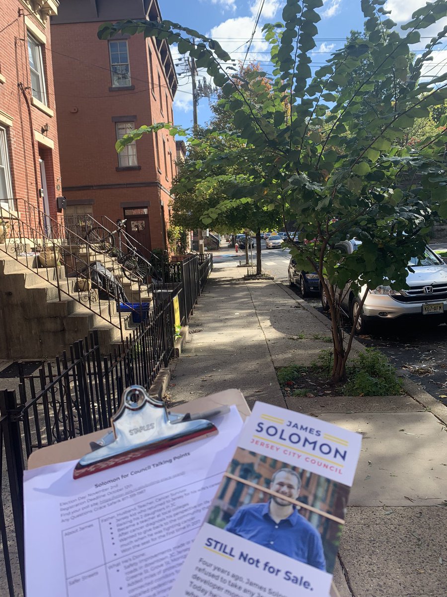 NJWFP's tweet photo. We’ve been all around Jersey this weekend!
@NJWFA is in Jersey City today canvassing for @SolomonforJC! #StillNotForSale https://t.co/7DEyeH9Sft