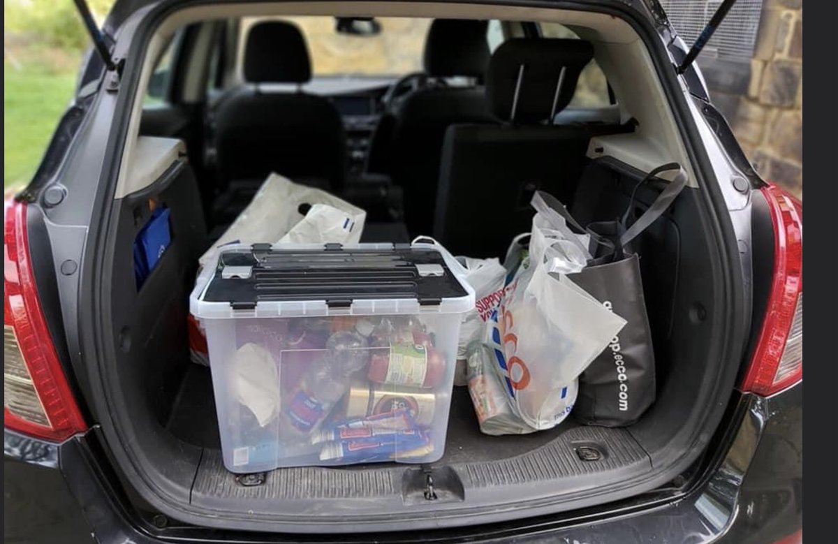 Our van loaded with donations of clothing for refugees settling in #Kirklees, and one of our car loads of donations of food for <a href="/BatleyFoodBank/">Batley Food Bank</a>. These collections were made as part of our Harvest Festival appeal. 

Thanks to all who gave.