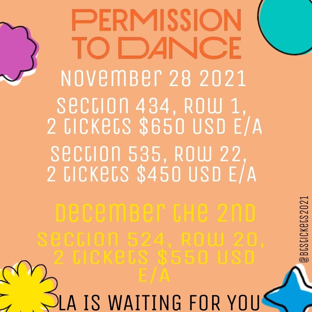 Let The Countdown Begin! 
Permission to Dance concert tickets ON SALE 💜 
DM for more info:)