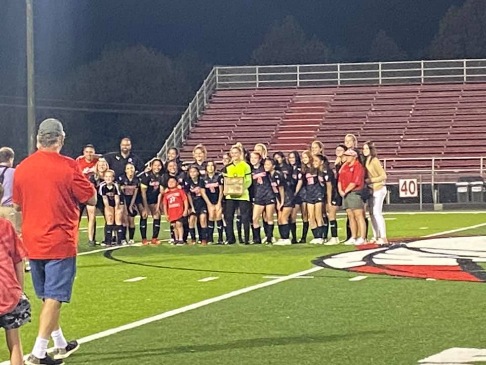 loudoncountysch's tweet photo. First time in school history, Loudon High School Lady Redskins Soccer team wins the District Championship ⚽️🥅❤️! They will host Region play on Tuesday, October 19th.  Congratulations! https://t.co/aHOBfAaSet