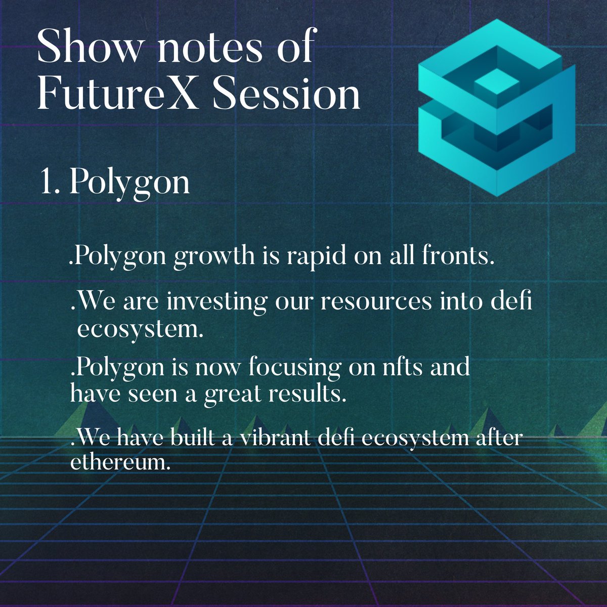 Photoit86556's tweet photo. The amazing highlights and the insights from the guests in the event regarding the current and future state of Layer 2.
@SynFuturesDefi #Layer2 #FutureXShowNotes https://t.co/NyAQRFOrh1