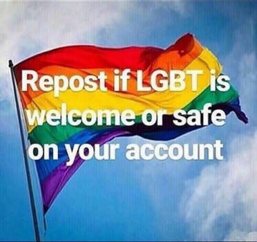 Please RE-TWEET if LGBT is welcome or safe on your site.  THANKS IN ADVANCE!! #LoserTrump #LiarTrump