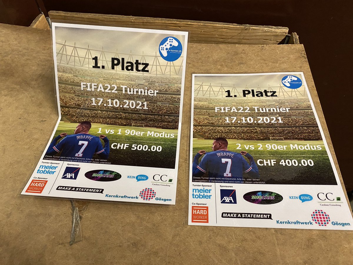 Double Champ 🏆🏆 

Heute beim FIFA #eturnier nochmals im 1v1 sowie im 2v2 mit meinem Mate @Arton23 gewonnen und insgesamt 700.- mitgenommen 🥳 
WL übrigens schon gestern mit 19-1 abgeschlossen ✌🏾

Erfolgreiches Wochenende ✅
