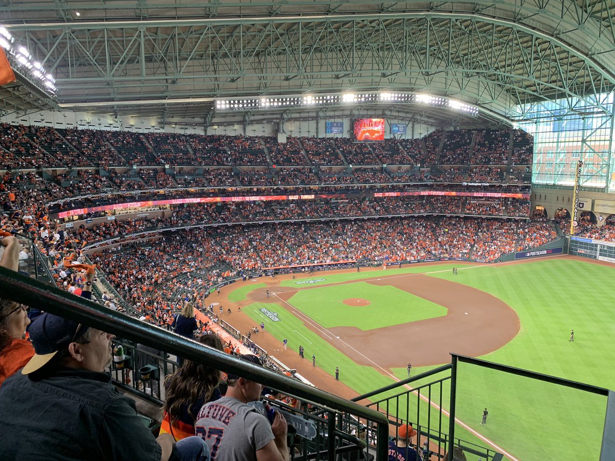 WyattGoolsby's tweet photo. Well, the #Astros didn’t win the #alcsgame2 but my buddy @Markdojo3 had a great time hanging out at Minute Maid Park https://t.co/x4va3wHKtw