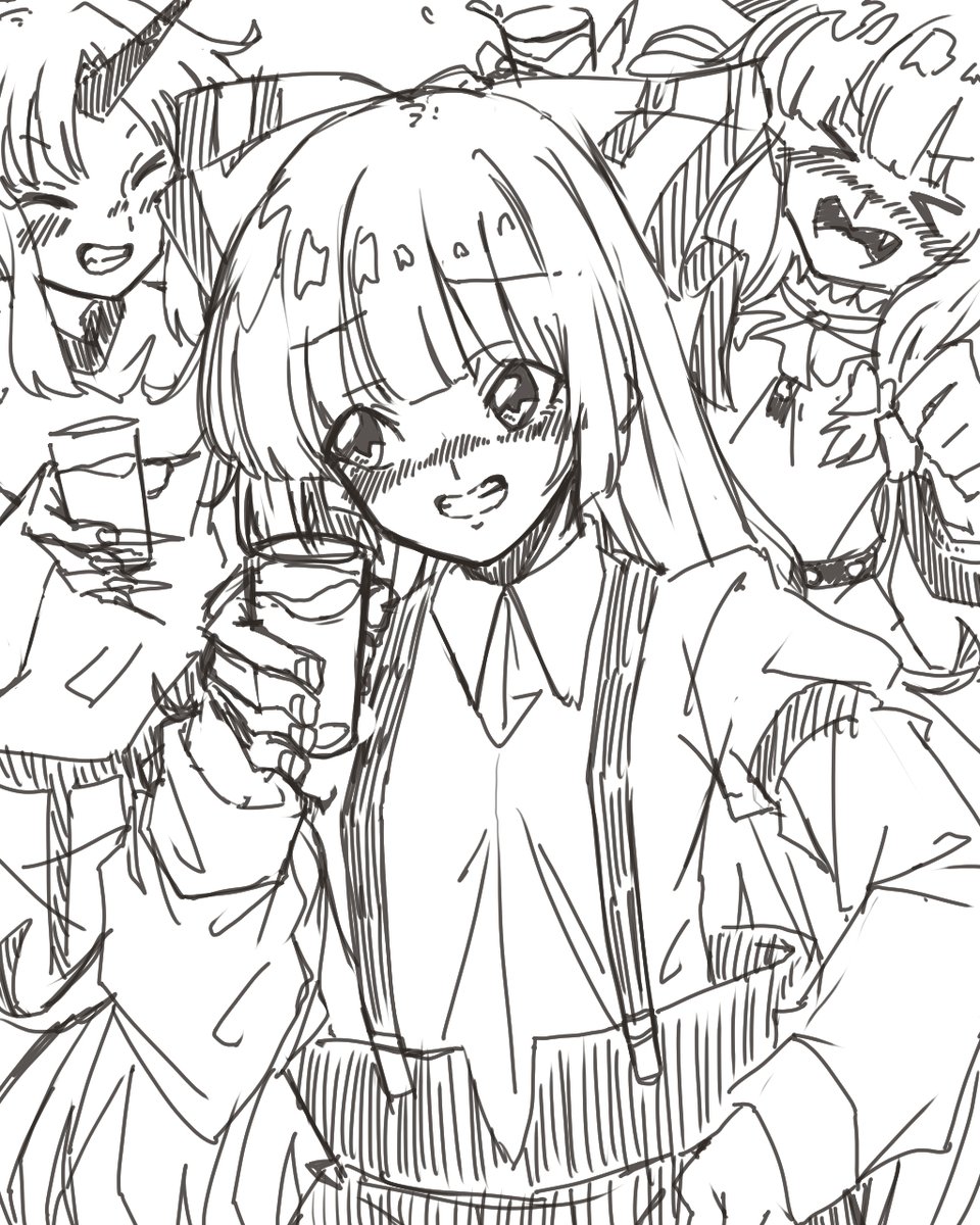 いっぱい描いたので寝なきゃ 