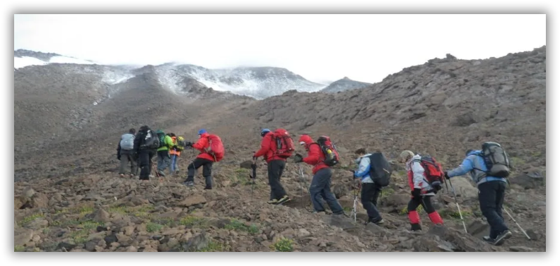 On the southern, eastern and western flanks of Damavand Volcano, especially in the east of the summit, the pumice minerals have spread up to 20 km. Explosive eruptions determine the shape of Damavand slopes, and villages on volcanic flanks are built on lava flows.