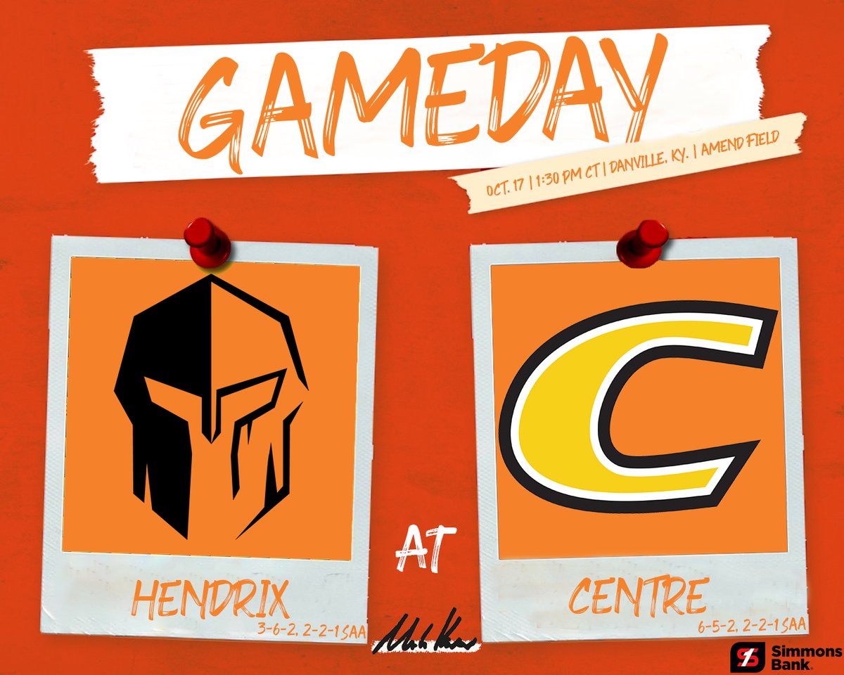 Critical game for the #SAA standings.

⚽️: <a href="/HendrixMSoccer/">Hendrix Men's Soccer</a> at <a href="/CentreSoccer/">CentreCollegeSoccer</a> 
🕜: 1:30 p.m. CT
📍: Danville, Ky.
🏟️: Amend Field
💻/📱: centrecolonels.com/watch/?Live=16…
📊: centrecolonels.com/sidearmstats/m…
