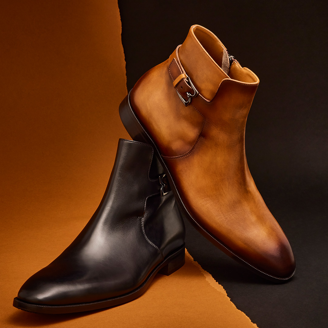 The Angiolini dress boot is crafted from hand-burnished Italian calf leather with a Blake-stitched construction for flexibility and comfort.
