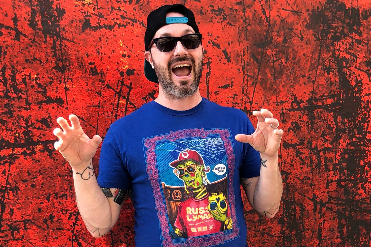 Grab a Zombie Russ Lyman shirt 👉etsy.me/3vhHsQ8 and get it before Halloween Deisgn by <a href="/TomRyansStudio/">Tom Ryan's Studio</a>  🎃 💀 #zombie #russlyman #merch #youtube #halloween #clothes #clothesforsale #horror #horrorfan #etsy #neatoshop