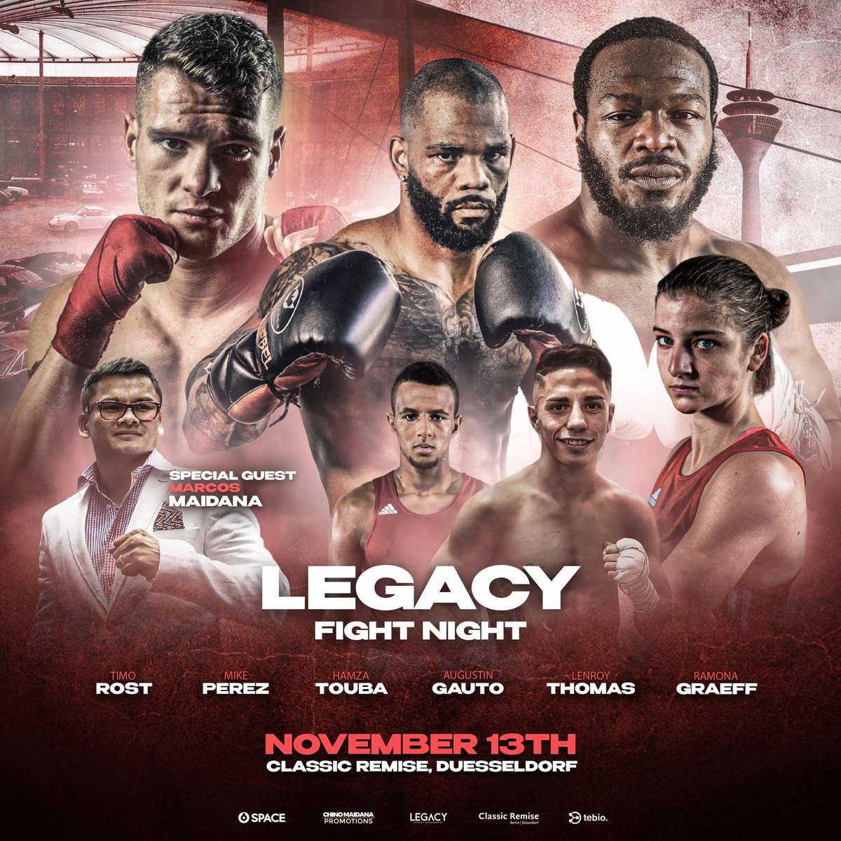 ITS FIGHT TIME IN DUESSELDORF! November 13th! Save the date!🔥🥊
<a href="/LenroyTNT/">Lenroy TNT  Thomas</a> <a href="/IsmaikelPerez/">Mike Perez</a> <a href="/Classic_Remise/">Classic Remise</a> <a href="/chinomaidanapro/">Chino Maidana Promotions</a>