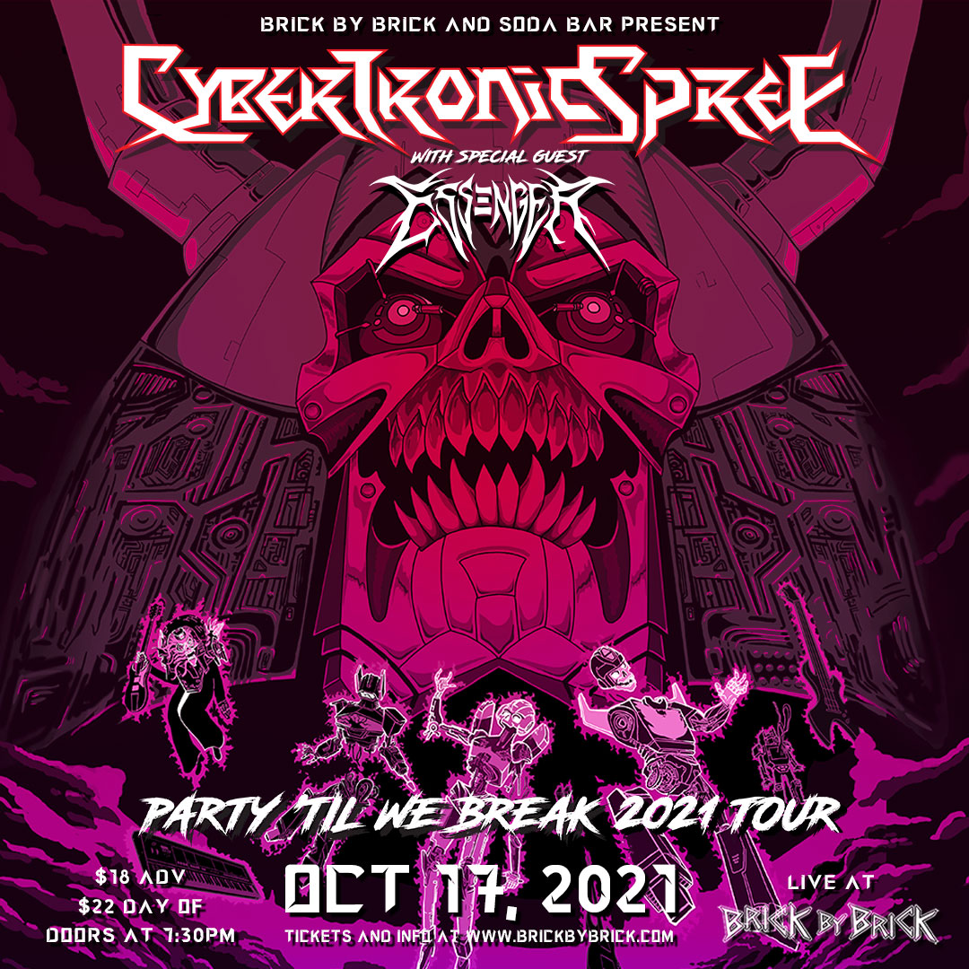 BrickbyBrickSD's tweet photo. TONIGHT ๐ Doors are at 7:30PM for @cybertronicband and @EssengerMusic https://t.co/iFxYzKUhAx #LiveAtBxB #TheCybertronicSpree @enjoytherideres @FiXTNeon @SodaBarSD https://t.co/8gw8cth7Y5