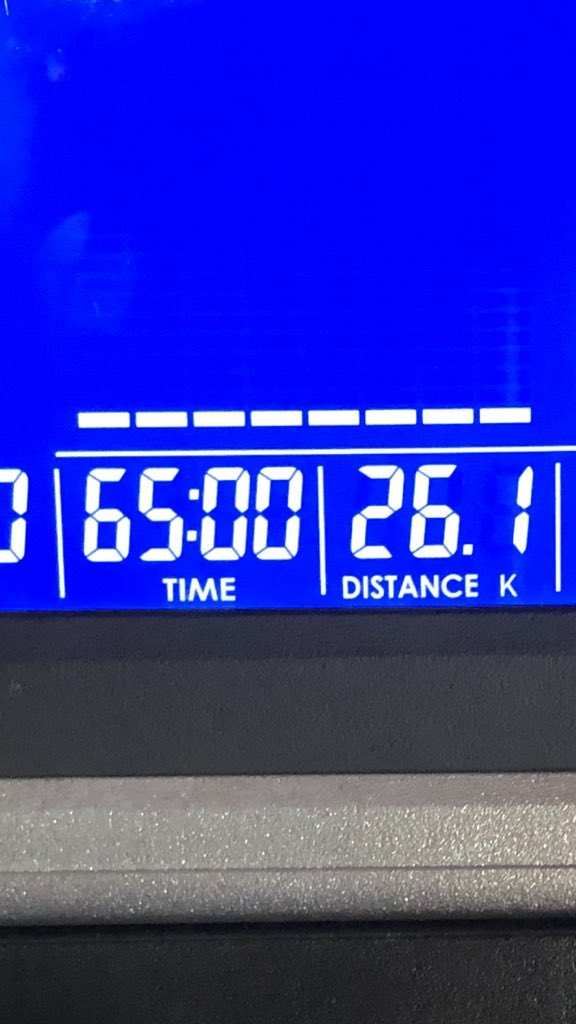 My 26k elliptical run completed for : #RBCRaceForTheKids @GOSHCharity @premierinn @WeAreSUGM