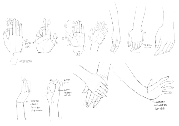 手の練習をしました 