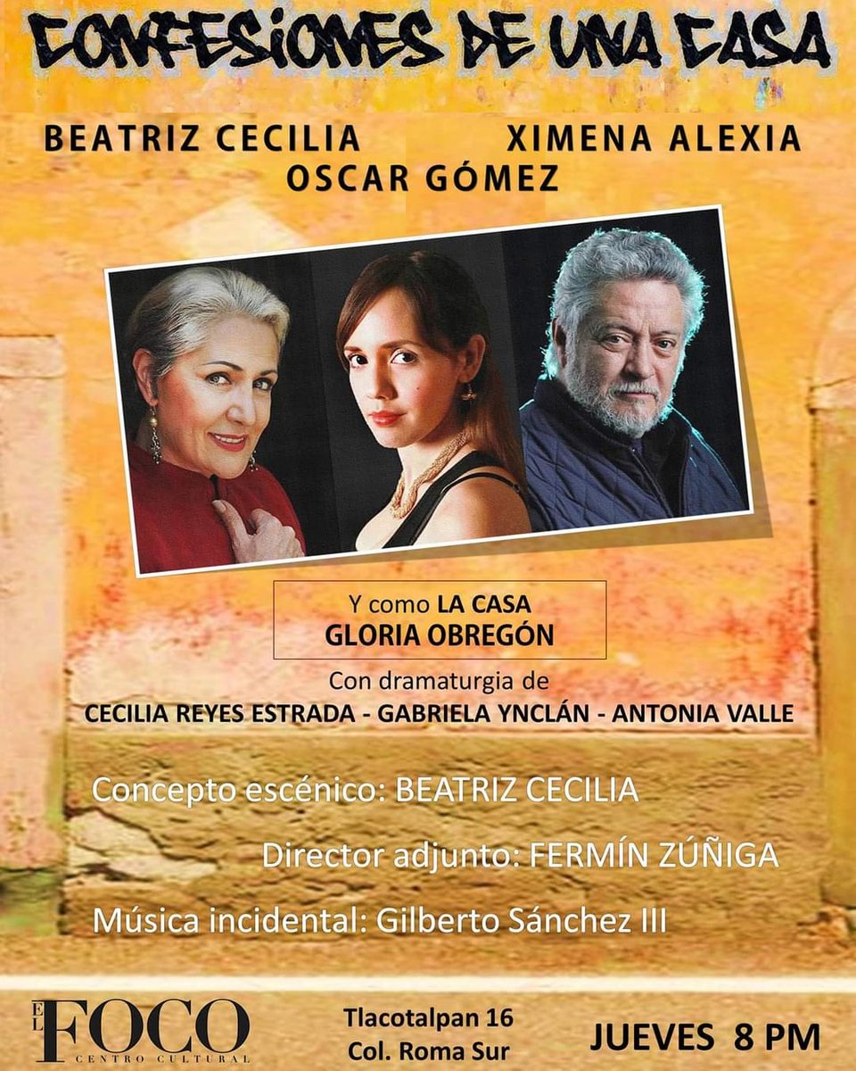 Octubre de reestreno. Otoño de historias. Jueves de Teatro.
Regresamos el 21 a las 8 de la noche. ¡Allá nos vemos! 🎭
#TeatroSeguro #AdolescentesYAdultos
<a href="/arteycultura/">Cartelera Cultural</a> <a href="/CarteleraCM/">CarteleraCDMX</a> <a href="/alasbutacas/">Teatromanía</a> <a href="/elteatrocdmx/">Cartelera de Teatro</a> <a href="/LocuraCultural/">Locura Cultural</a> <a href="/ElFocoCC/">ElFocoCentroCultural</a> <a href="/LaRomaDF/">Colonia Roma 🚲</a>