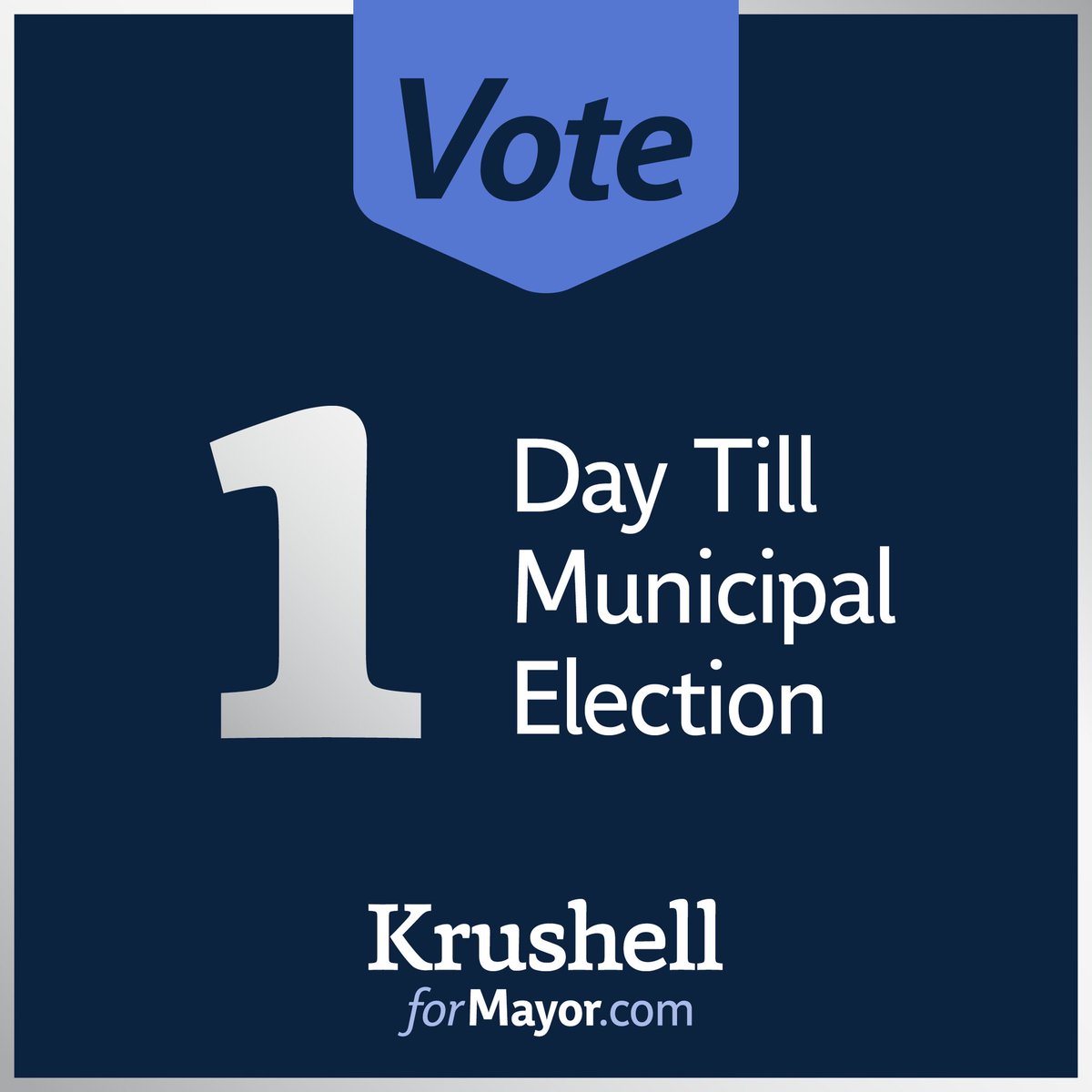 One more day, #Edmonton! 

My commitment to you is that my plan for our city will be a balanced one, anchored by the principles of collaboration, consensus-building, and empowerment.  

And after October 18th, we will get to work.

#krushell4mayor #yeg #yegcc #yegvote
