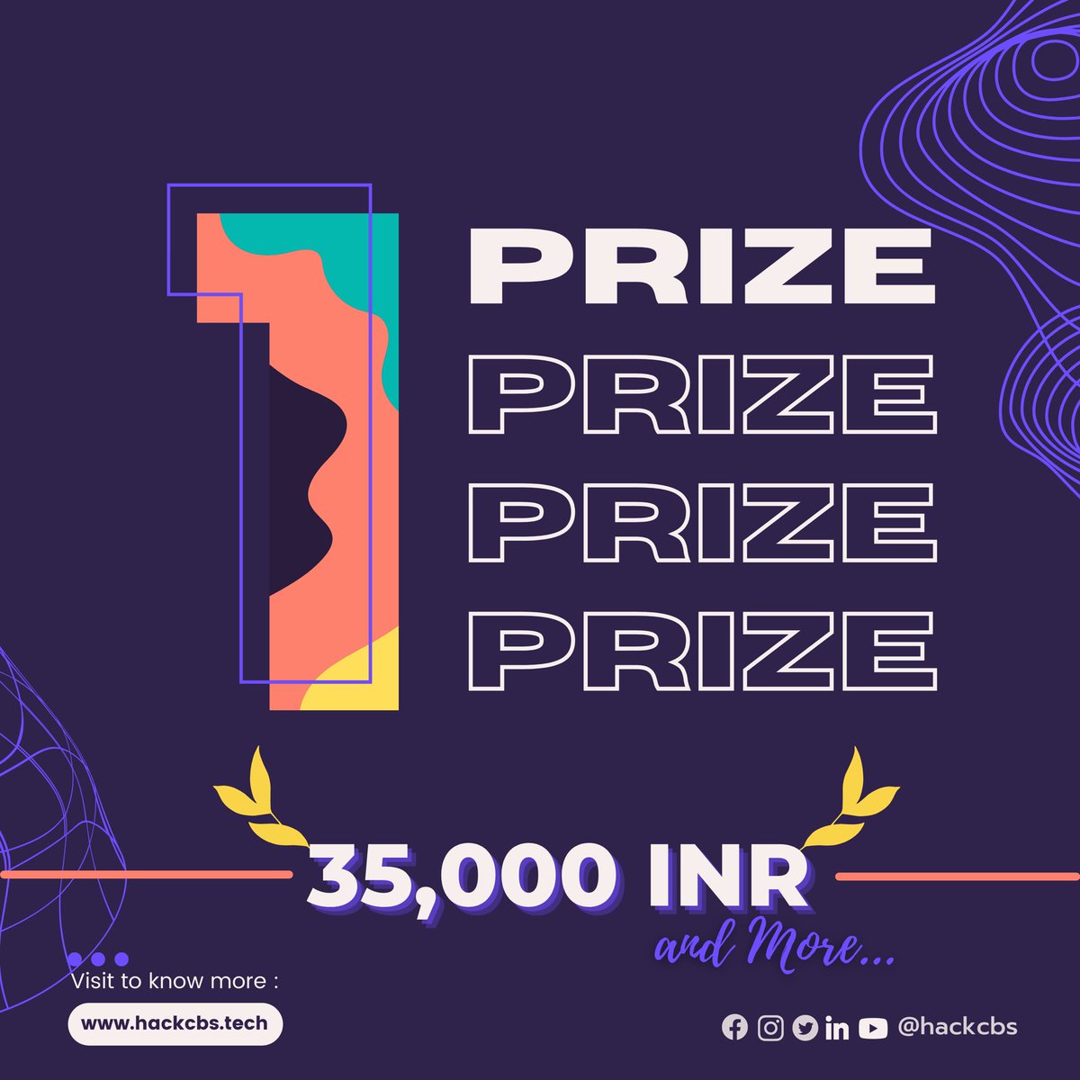 hackCBS's tweet photo. PRIZE ANNOUNCEMENT 📢

"Every competition is incomplete without prizes."
Did we mention the prizes for #hackCBS 4.0?🙊
Yes!!
There are more than $10000 worth cash prizes! 
Here's some glimpse of our Prizes

Visit https://t.co/uPNh3SSYOk for more https://t.co/1zIX0aIdAv