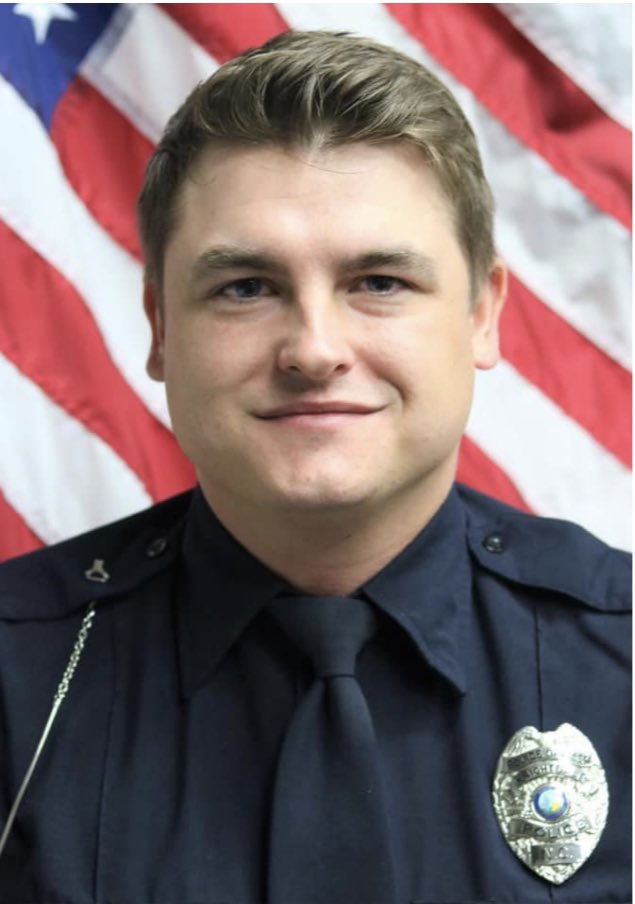 MackenzieStasko's tweet photo. Knightdale Police Officer Ryan Hayworth, 23, was killed while responding to a car crash this morning on I-540. According to @NCSHP, a drunk driver crashed into Hayworth’s cruiser, hitting him and fellow Officer Cody Hagler. Hagler is in serious condition at Wake Med. @WNCN https://t.co/ctzBv92rs9