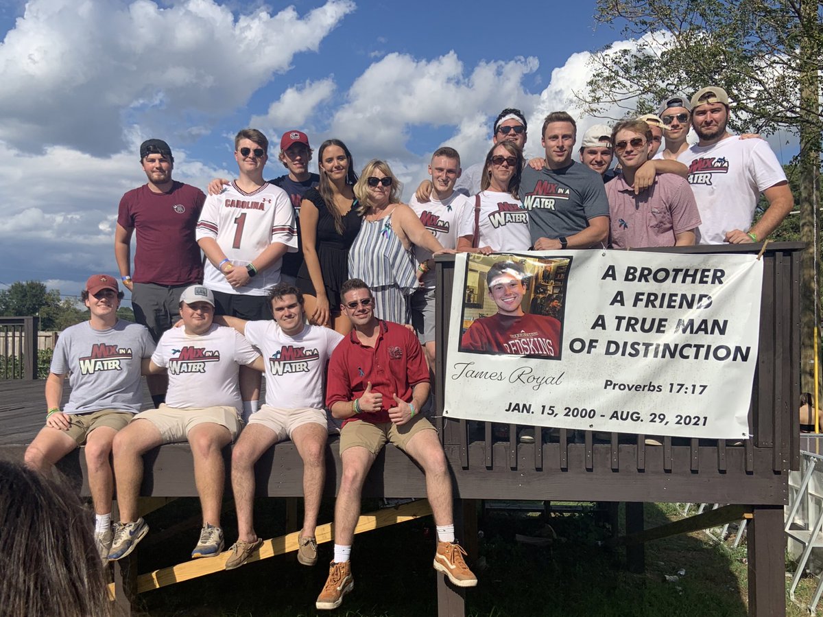Mike_Uva's tweet photo. In just over 2 weeks, we raised $4,188 for the late @UofSC student James M Royal Memorial Foundation

THANK YOU to everyone who bought a shirt to help carry on his legacy. I was honored to be invited to the meet James’s mother, girlfriend &amp; friends yesterday. He was truly beloved https://t.co/Lz8slv4HcU