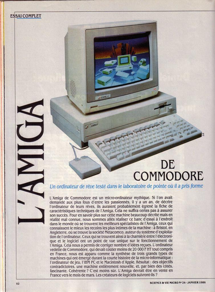 VingTroiSeize's tweet photo. COMMODORE AMIGA 1000 ๐
Science & Vie Micro - nยฐ24 - Janvier 1986
#commodore #amiga #A1000 #AMIGA1000 #cbm #80s #avert #france #frenchMag ๐ซ๐ท #scienceEtVieMicro #january #retrocomputer #retrogaming #Bristol #England ๐ฌ๐ง #Metacomco #test @science_et_vie https://t.co/A7Wfqgd1v6