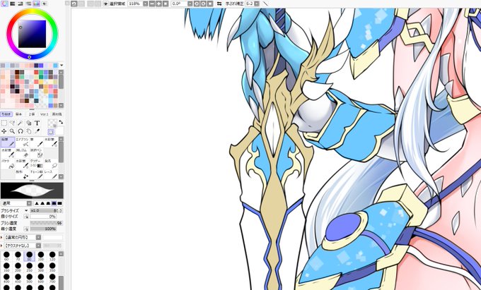 新しく武器を描くとつい気合が入って作画コスト高く描きがちなんだよなぁ…また描く機会があるとき大変なのに 