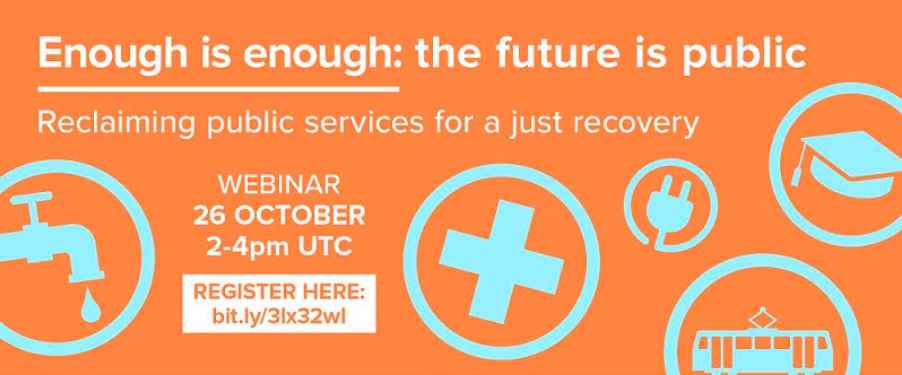 Deelname is gratis maar vereist registratie

Join us for a unique and dynamic online discussion on 26 October 2021 bringing together seven global and regional human rights experts to reflect on the crucial role of public services in building a

andereuropa.org/events/webinar…