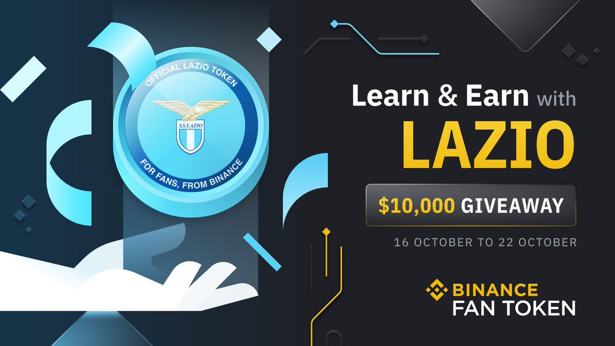 It's time for lesson one of the #BinanceLearnAndEarn with <a href="/OfficialSSLazio/">S.S.Lazio</a>. 

Today, you'll need to brush up on your S.S. Lazio knowledge.

Start here➡️ sslazio.it/en

6 days left until the quiz! ⏳