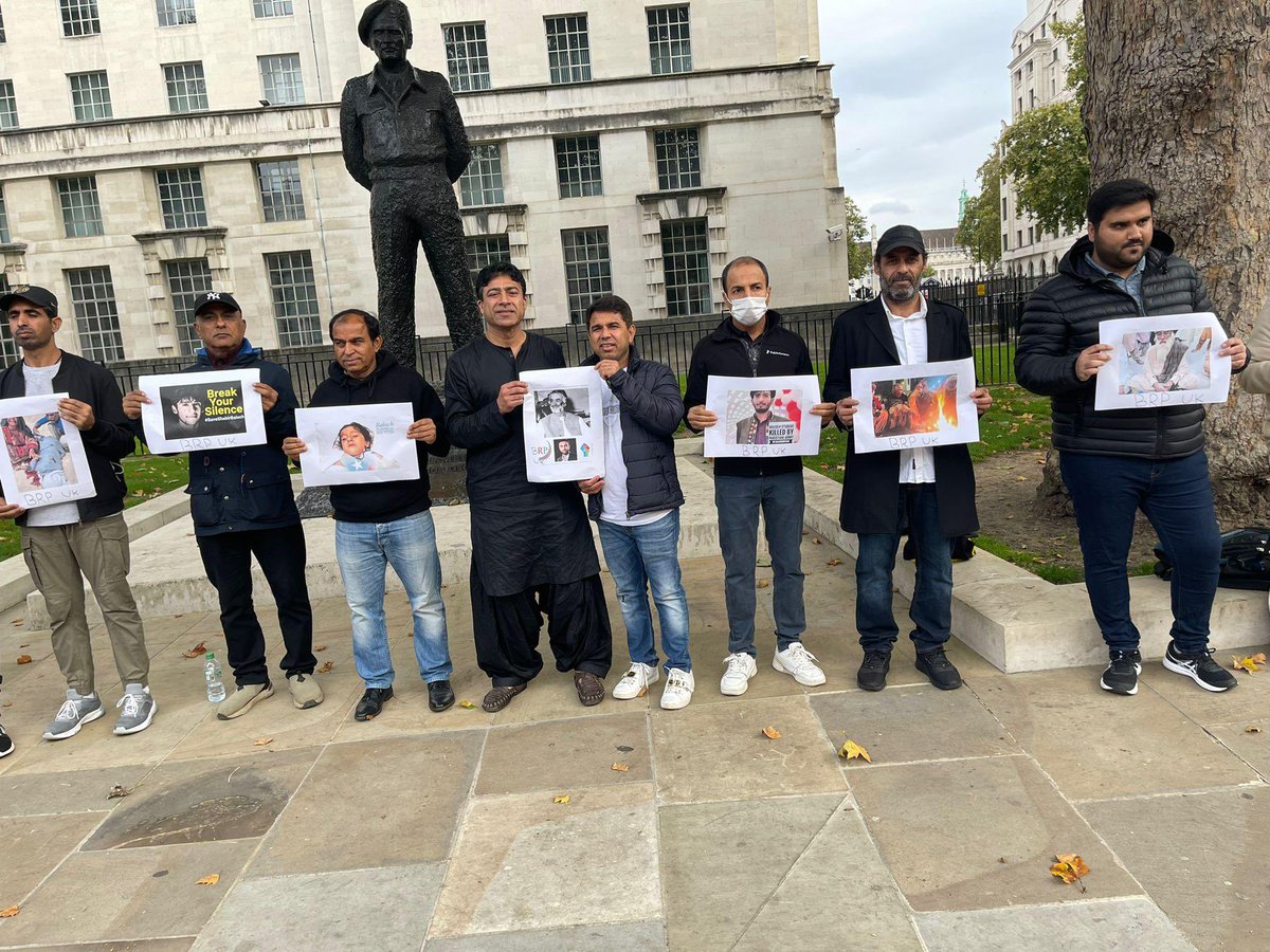 BBugti's tweet image. Baloch Republican Party held a protest demonstration at 10 Downing Street, London to raise awareness about the plight of Baloch refugees and killing of Baloch women and children by Pakistani forces in #Balochistan.