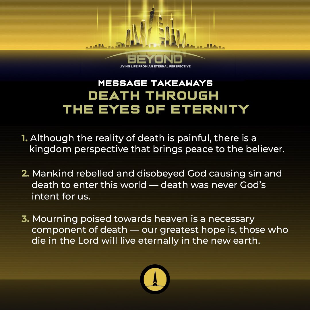 theperfecting's tweet photo. “Death is inescapable but God’s love is insurmountable.”

Encouraging reminder from Elder Mary Jackson to help us live with an eternal perspective in the face of death, loss and grief. #Beyond https://t.co/jOckZb9jia